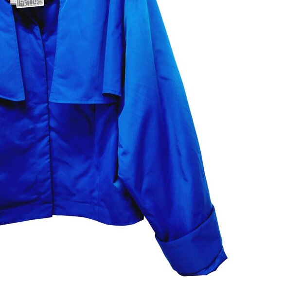 Black History Month Blue Rain Coat jacket Magnetic Snaps Women's Size 4X New - Picture 7 of 12